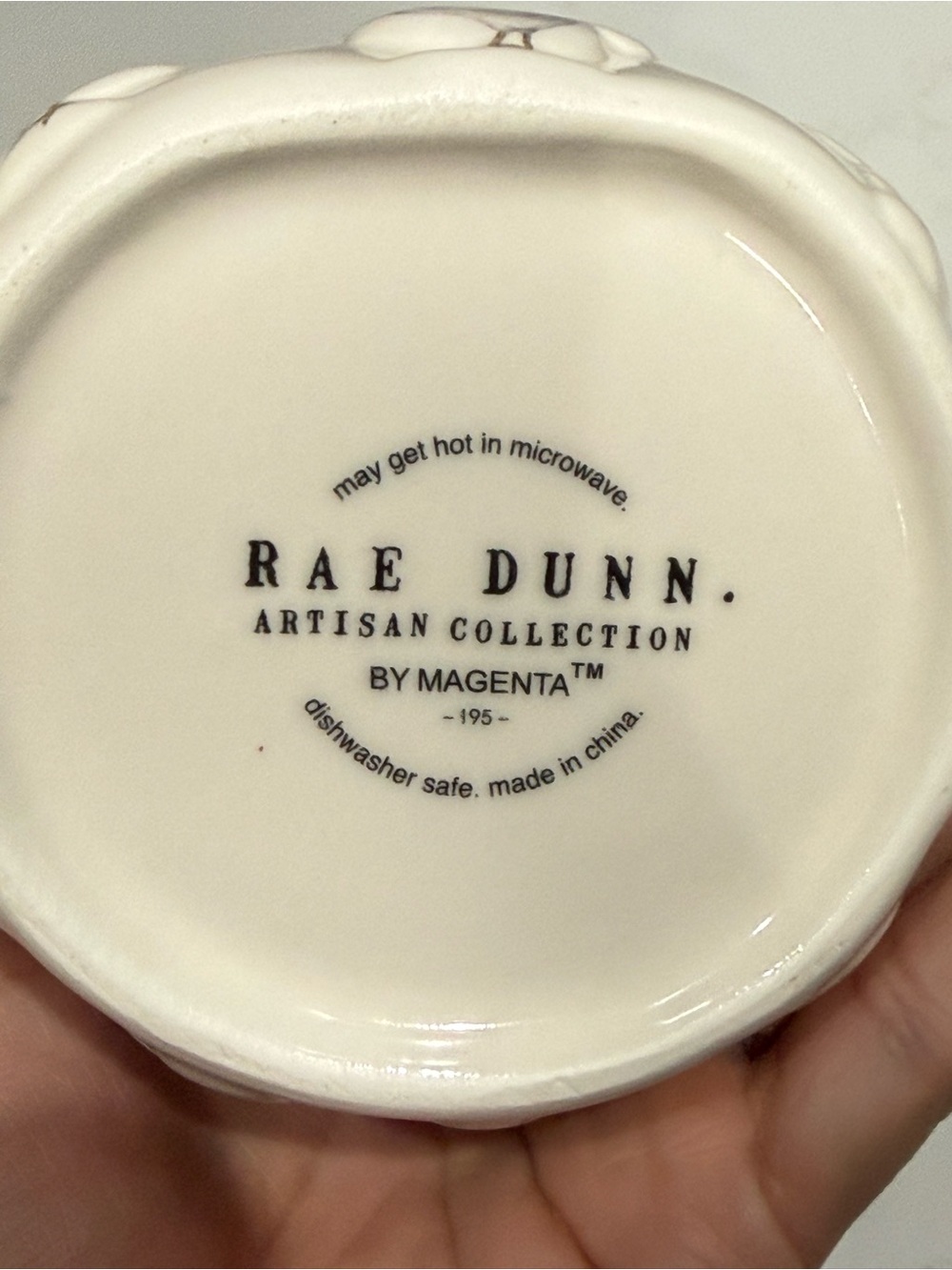 Rae Dunn White Ceramic Mug with Rooster Motif ‘Just Clucking Around’ NWT - Picture 5 of 6